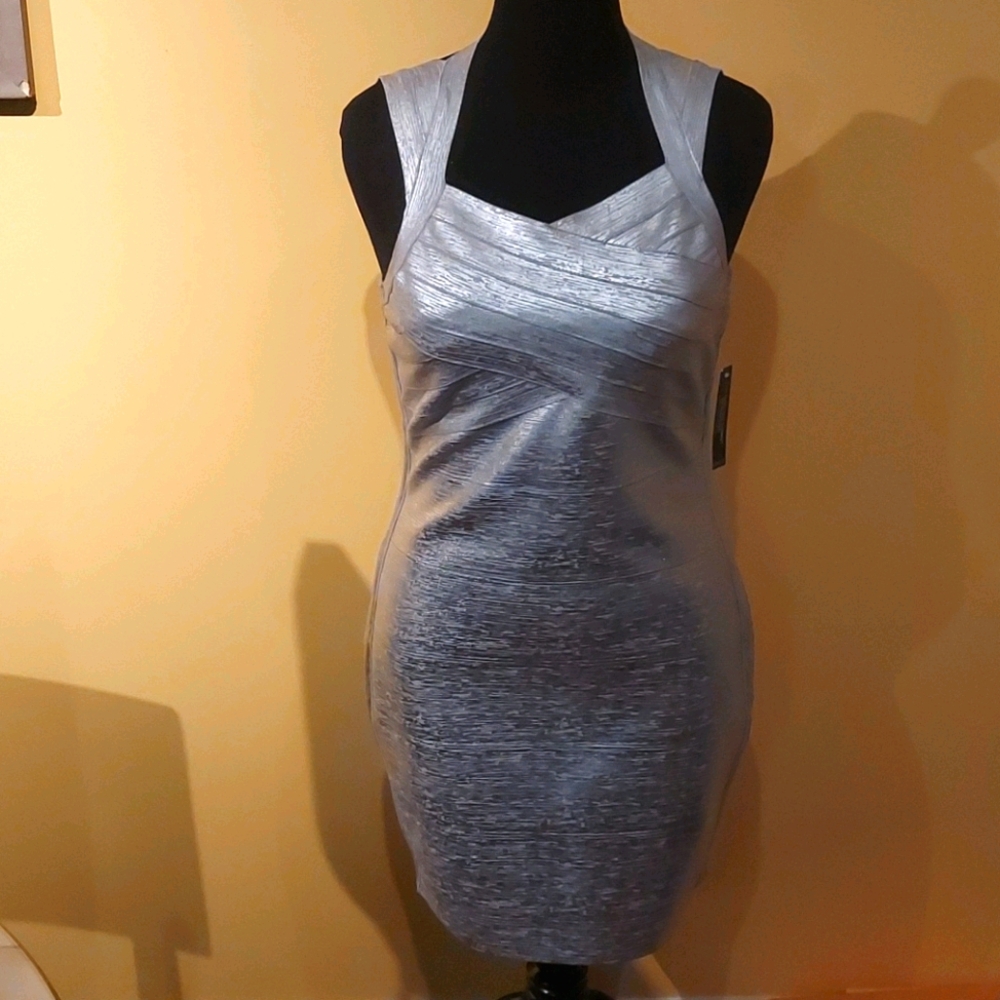 NWT Metallic Slimming Dress